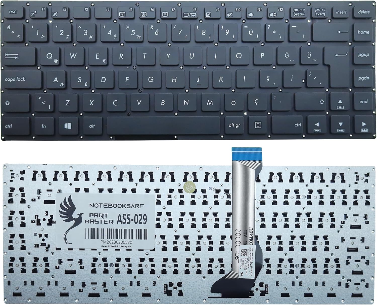 Asus 0Kn0-4120Tu00 Notebook İle Uyumlu Klavye, Siyah