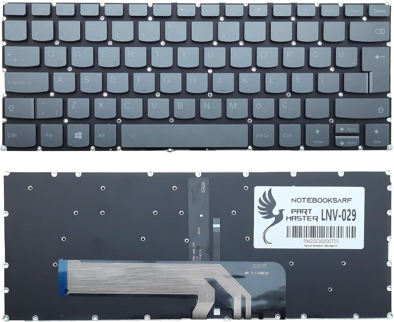 Alternative view of 13S-Iwl 20R900Bytx Notebook İle Uyumlu Klavye Işıklı, Füme