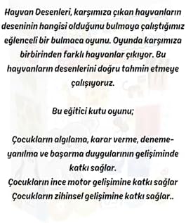 Hayvanlar ve Desenler 3 Yaş üzeri Çocuklar için 48 Parçalı Eğitici Görsel Algı Oyunu Serisi, SM-CA-OYUN-HAYVANLARVEDESENLER-5155