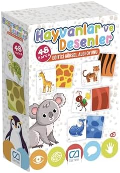 Alternative view of Hayvanlar ve Desenler 3 Yaş üzeri Çocuklar için 48 Parçalı Eğitici Görsel Algı Oyunu Serisi, SM-CA-OYUN-HAYVANLARVEDESENLER-5155