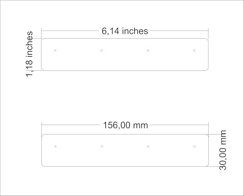 Minimalist 4 Adet Döküm Kancalı Ahşap Anahtarlık Askısı, Araba ve Ev Anahtarları Düzenleyici. Duvar, Dolap İçi ve Benzeri Yerlere Montaj İçin Uygun (Dikdörtgen)