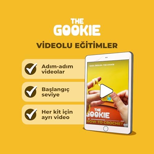 Alternative view of The Gookie Amigurumi Tavşan Örgü Seti, Başlangıç Seviyesi, Beyaz Pamuklu İplik, Video Eğitimli, Tığ ve İğne Dahil, El Yapımı Oyuncak