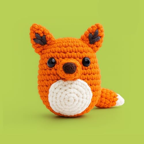 Alternative view of The Gookie Örgü Seti, Turuncu Tilki Amigurumi, Başlangıç Seviyesi Tığ İşi Kiti, Öğretici Video ve Malzemeler Dahil