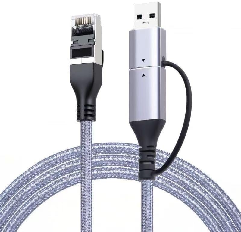 USB 3.0 & Type-C Gigabit Ethernet Adaptörü 1000 Mbps Kablolu İnternet Dönüştürücü USB-A USB-C Uyumlu Laptop Tablet PC İçin Yüksek Hızlı Ağ Adaptörü | ZR1159
