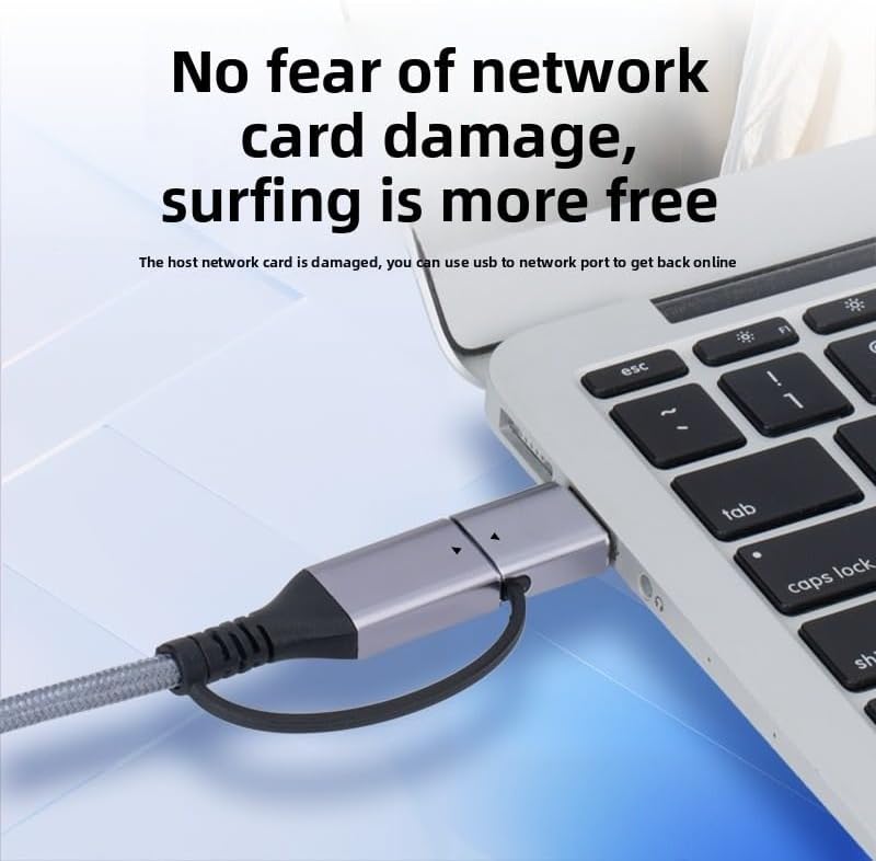 Alternative view of USB 3.0 & Type-C Gigabit Ethernet Adaptörü 1000 Mbps Kablolu İnternet Dönüştürücü USB-A USB-C Uyumlu Laptop Tablet PC İçin Yüksek Hızlı Ağ Adaptörü | ZR1159