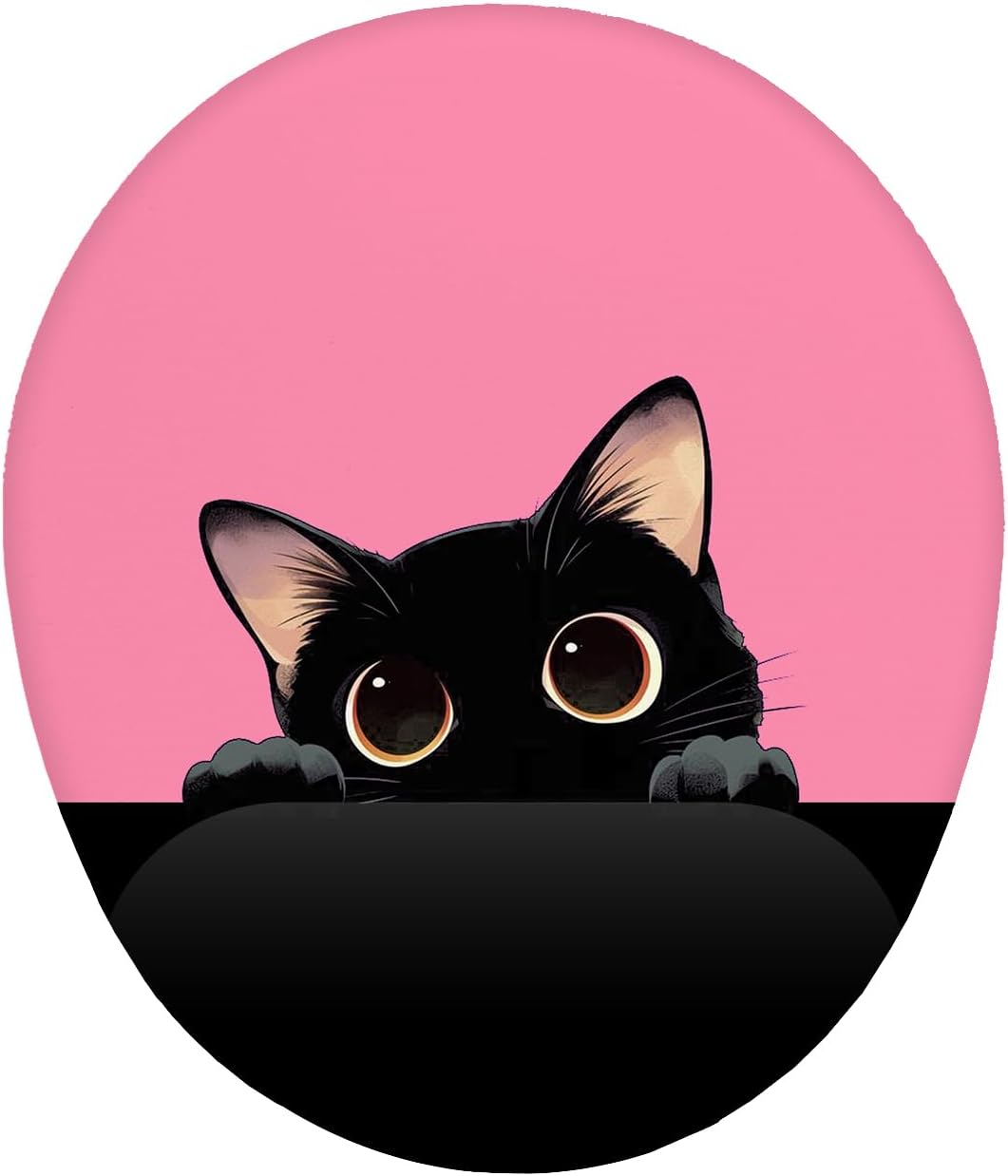 Alternative view of Pembe Renkli Kedi Tasarım Bilek Destekli Mouse Pad (Pembe)