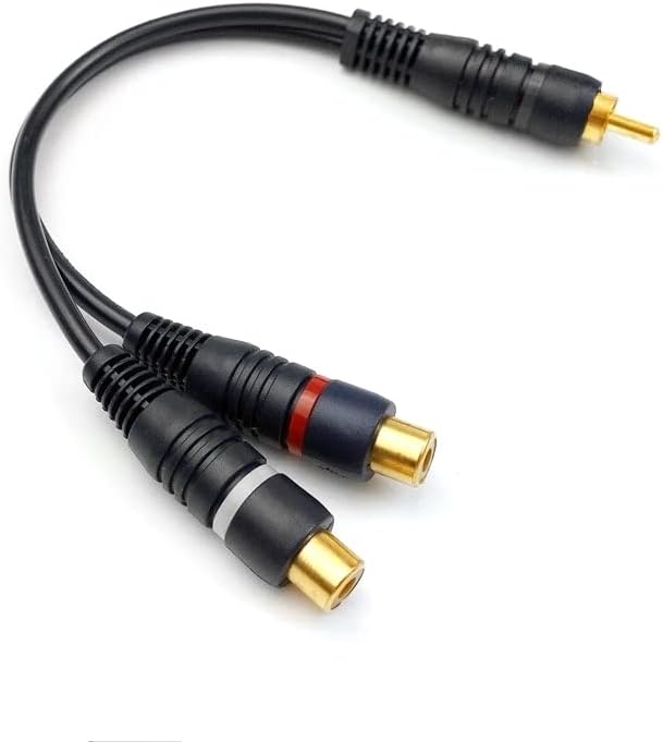 Alternative view of 1 RCA Erkek 2 RCA Dişi 25 Cm Anfi Y Kablo, Siyah