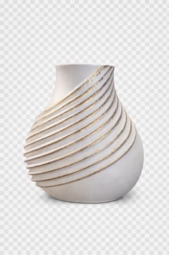 Alternative view of Handmade Dekoratif Seramik Vazo | Spiral Form Modern Tasarım | El Yapımı Doğal Dokulu Vazo | Salon, Masa & Konsol Dekoru