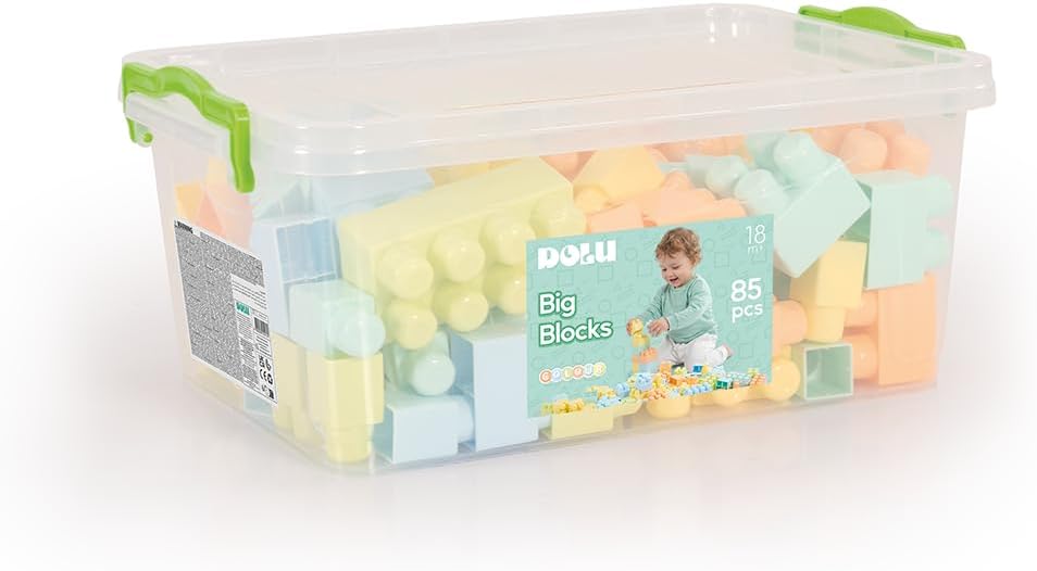 Alternative view of Dolu Sandıkta Büyük Renkli Bloklar 85 Parça 5213