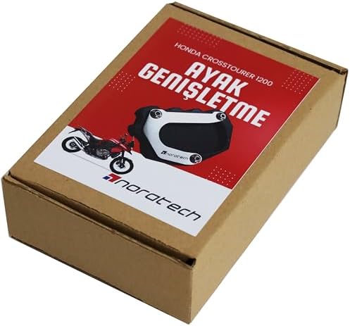 Alternative view of NORATECH MOTO Crosstourer 1200 Yan Ayak Genişletici Plaka, Paslanmaz Çelik Kickstand Uzatma Desteği, Siyah ve Gümüş, Motosiklet Aksesuarı