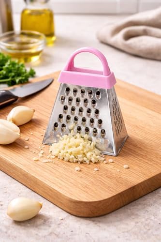 Alternative view of Mini Sarımsak Rendesi, Paslanmaz Çelik Mutfak Rendesi, Pembe Tutma Saplı, Çok Amaçlı Mutfak Aleti