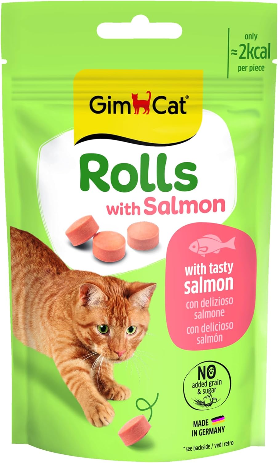 Alternative view of GimCat Rolls with Salmon (Somonlu) Kedi Ödül Tableti 50 gr