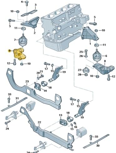Alternative view of Sağ Motor Takoz Taşıyıcı Konsol 8E0199352N VW Passat B5.5 ile uyumlu 2001-2005