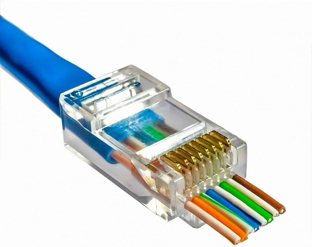 18439 EZ YENİ NESİL CAT5/CAT6 8P/8C AÇIK UÇLU DELİKLİ KABLO UCU SOKET (25)
