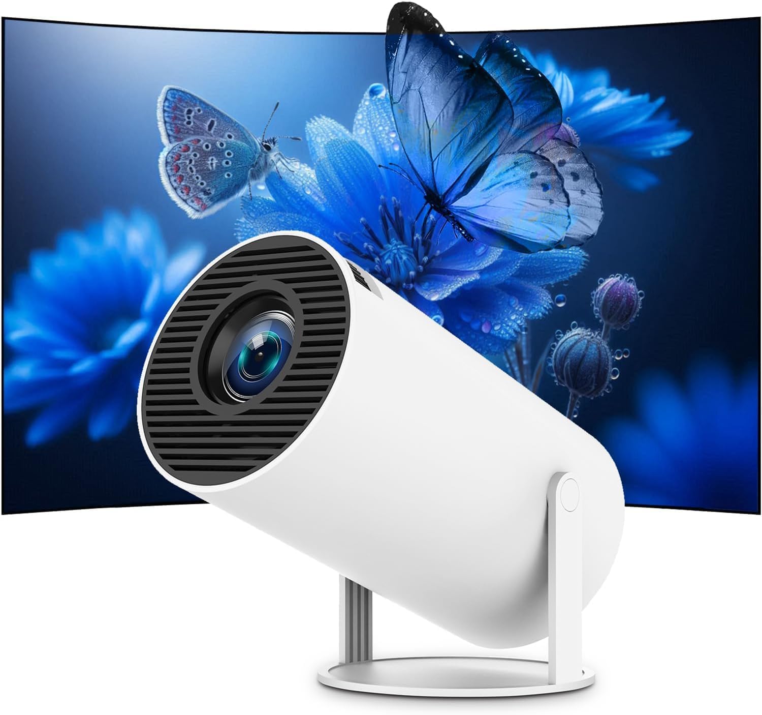 Alternative view of Mini Taşınabilir Projektör 4K 1080P Full HD 11 ve Netflix ile uyumlu, WiFi 6, BT 5.0, 180° Dönme, Otomatik Trapez Düzeltmeli Küçük Ev Sineması Projektörü