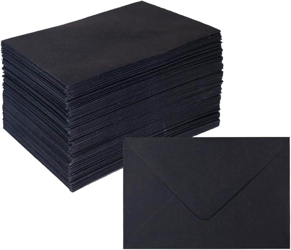 Siyah Mini Zarf - 100 Adet - 7x9Cm 12991453100