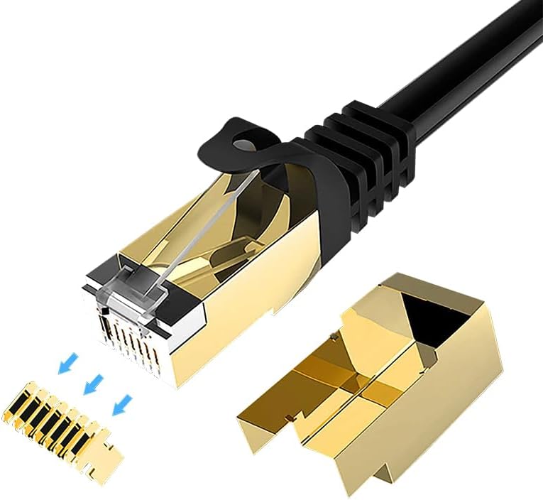 Alternative view of 3684 1 Metre Metal Uçlu CAT7 10GBPS 600MHZ LAN ETHERNET KABLOSU - 26AWG BAKIR (1 Metre)
