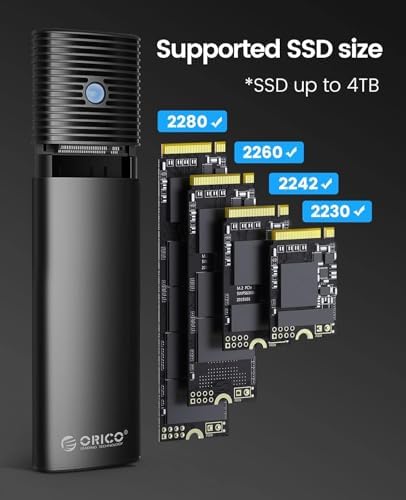 Alternative view of USB 10Gbps M.2 NVMe & SATA SSD Harici Kutu, Toolless Tasarım, Alüminyum Soğutuculu Enclosure, 2230–2280 Uyumlu, 4TB Destekli Yüksek Hızlı SSD Dönüştürücü | 1187