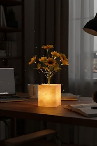 Alternative view of BUFFER Işıklı Yapay Çiçek, Sarı Ayçiçeği LED Dekoratif Bitki, Masaüstü Aydınlatmalı Süs Bitkisi, Ev ve Ofis Dekorasyonu