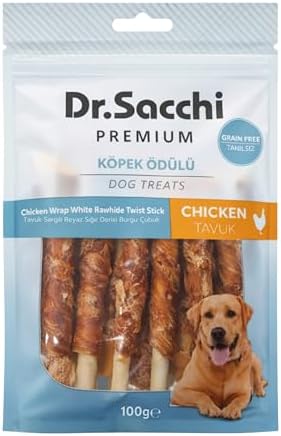Alternative view of Dr.Sacchi Premium Tavuk Sargılı Beyaz Sığır Derisi Çubuk Tahılsız Köpek Ödülü 5" 9-11 Gr 10'lu