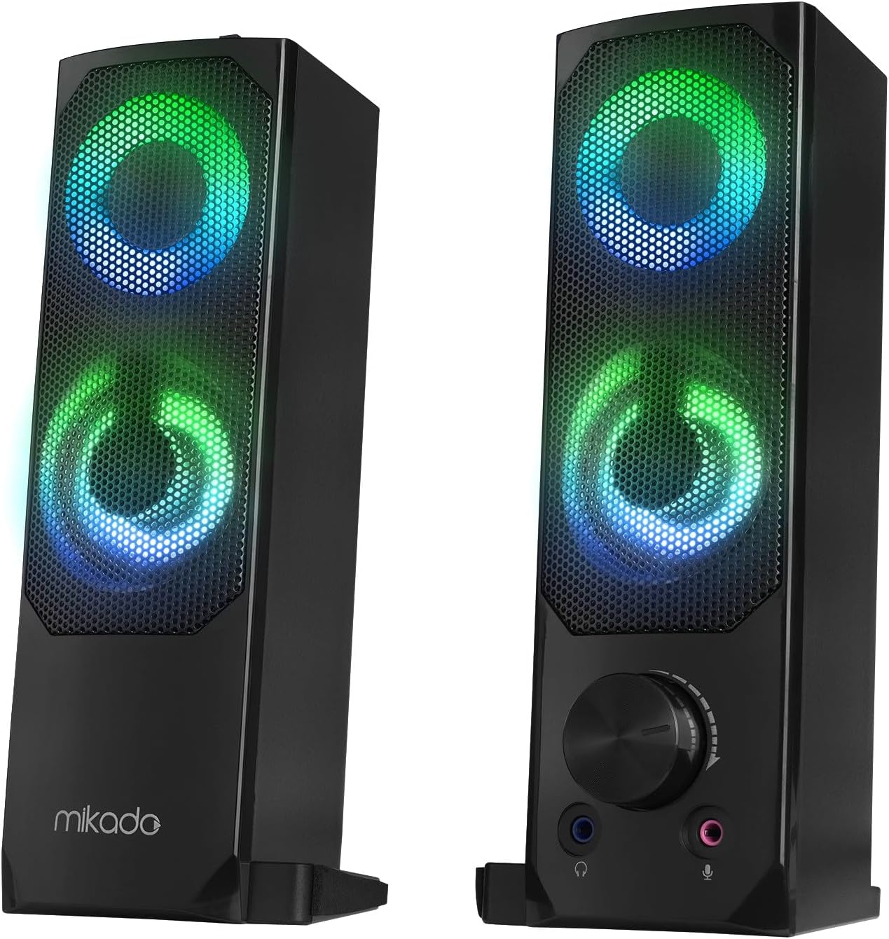 MD-S102 2.0 3Wx2CH RGB Ledli Siyah USB Soundbar Speaker Hoparlör