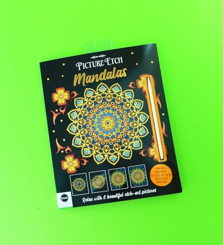 Alternative view of Picture Etch Mandala Kazımalı Boyama Seti – 8 Adet Mandala Panel