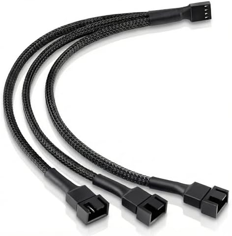 Alternative view of 4 Pin Fan Çoklayıcı Y Kablo - 1’den 3’e Splitter - 1x 4-Pin + 2x 3-Pin Çıkış - 4 Pin PWM / 3 Pin DC Uyumlu - 26 cm