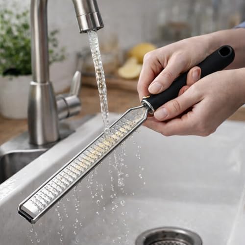 Alternative view of Paslanmaz Çelik Parmesan Limon Rende - Ergonomik Saplı, Bulaşık Makinesinde Yıkanabilir, Zester Rende - Limon, Peynir, Hindistan Cevizi, Zencefil İçin