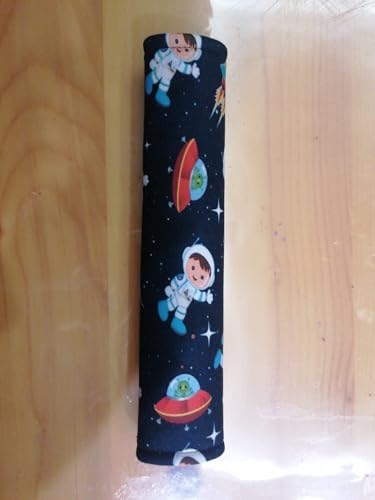 Alternative view of Uzay Temalı Oto Emniyet Kemeri Konfor Pedi, Yumuşak Voleur Kumaş, 4 mm Süngerli, 26 cm,Evrensel Uyum, Kolay Montaj (1 Adet)
