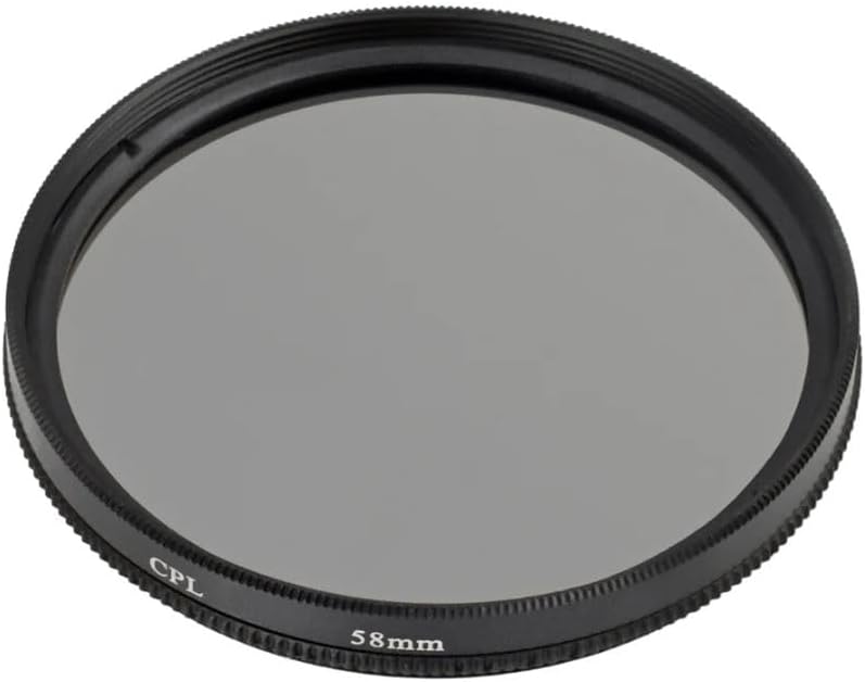58mm CPL Polarize Filtre – Dairesel (Circular) Polarizasyon | Yansıma Azaltıcı | Metal Çerçeve | Renk Doygunluğu Artırıcı
