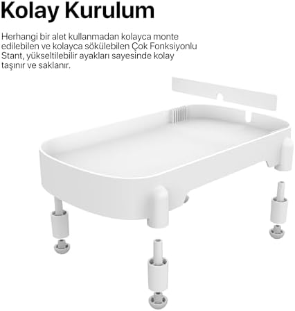 Smart Mama Standı | Çok Fonksiyonlu Ayarlanabilir Kedi ve Köpek Uyumlu Mama Kabı Standı X8788