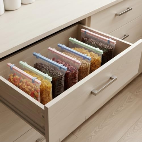 Alternative view of Poşet Klipsi 10 cm – Gıda Poşeti Kapatma Mandalı, 6 Adet Çok Amaçlı Plastik Klips, Mutfak ve Saklama için (Renkli Set)