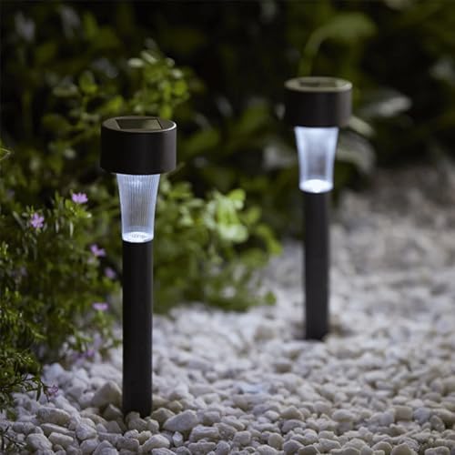 Genel, Solar Bahçe Lambası, Siyah, Güneş Enerjili, Saplama Tipi, Modern Minimalist Tasarım, Dış Mekan Aydınlatma