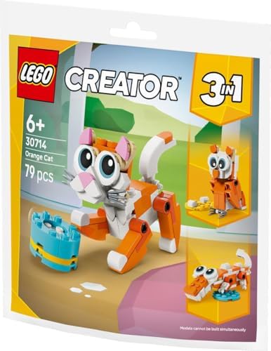 Alternative view of Creator Turuncu Kedi 30714 – 6 Yaş ve Üzeri Kız ve Erkek Çocuklar için Timsaha ve Yuvası, 2 Yumurtası Olan 1 Baykuşa Dönüşebilen Yaratıcı Oyuncak Yapım Seti, Doğum Günü Hediyesi Fikri (79 Parça)