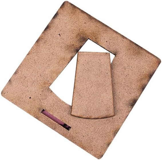 Miracix Ahşap Mini Fotoğraf Çerçevesi, 9x9 cm, 2 Adet, Çok Renkli, Masa Üstü Dekoratif Çerçeve (Ahşap Kahverengi)