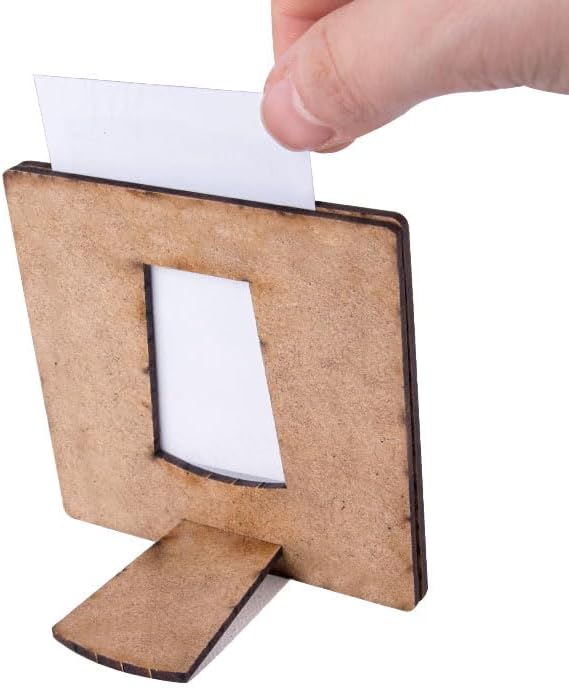 Alternative view of Miracix Ahşap Mini Fotoğraf Çerçevesi, 9x9 cm, 2 Adet, Çok Renkli, Masa Üstü Dekoratif Çerçeve (Ahşap Kahverengi)