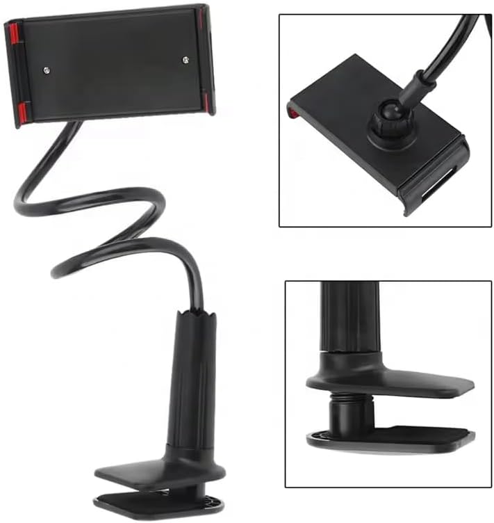 Alternative view of Ayarlanabilir Masa Kenarı Tablet & Telefon Tutucu – 70 cm Esnek Kollu, C Kelepçeli, 360° Dönebilen Telefon ve Tablet Standı