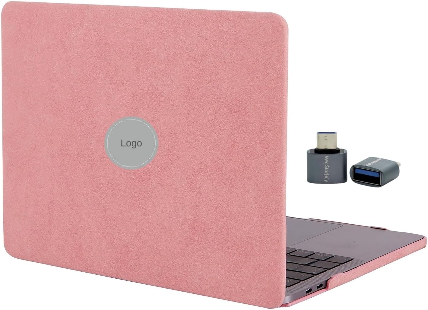 MacBook Pro 13 inç M1 M2 Kumaş Kaplama Sert Kapak Koruyucu Kılıf | Pembe