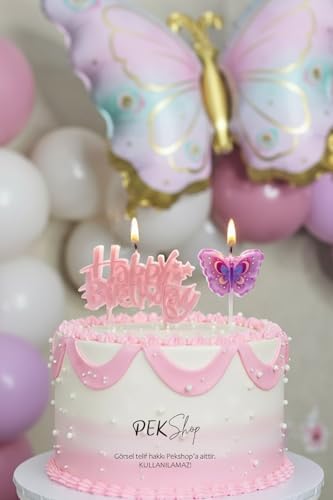 Alternative view of Kelebek Tema Happy Birthday Mum Seti 2li