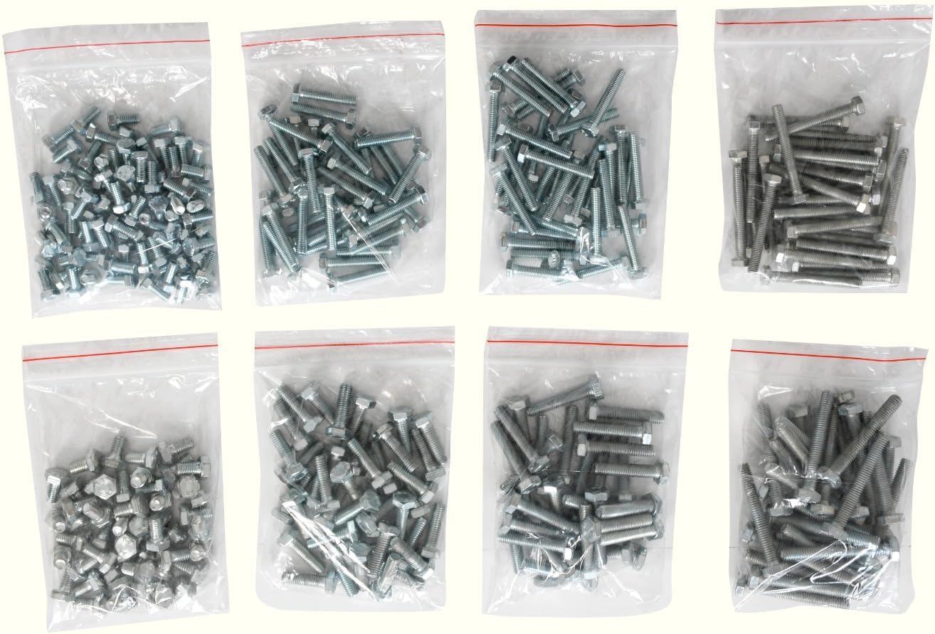 640 adet Cıvata Somun Pul Seti - (M5,M6) Altıgen başlı Cıvata, Somun, Metal Pul Seti