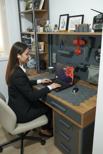 Keçe Bilgisayar Mouse Pedi Kıvrımlı 98x45 cm Renk Çalışma Masası Düzenleyici 3 mm Kalınlık Masa Üstü Düzenleyici Mat