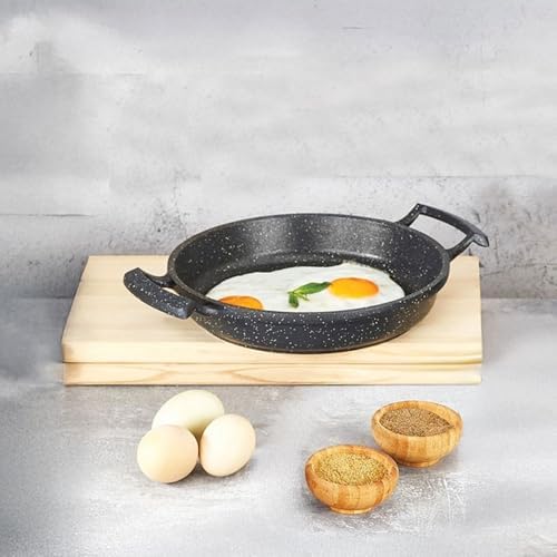 Alternative view of 2'li Granit Alüminyum Döküm Sahan Seti | Yapışmaz Yumurta & Kızartma Tavası | Granit Omlet Tavası (18cm + 20cm) | Eşit Isı Dağılımı ve Dayanıklı (18CM 1 ADET)