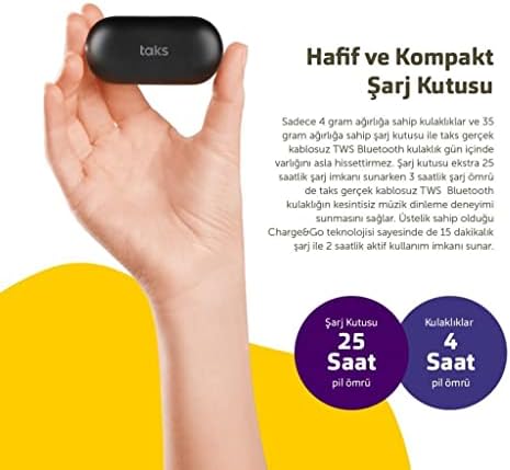 Alternative view of Taks TWS Bluetooth Kulaklık - 5GK10S -Siyah (2 sene Ttec garantilidir)