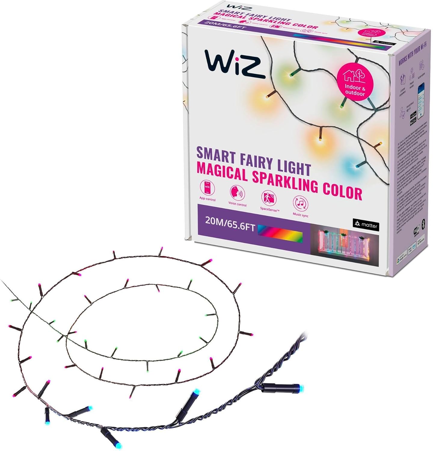 Wiz RGB Akıllı Süsleme Işıkları - Yılbaşı Işıkları 20 Metre