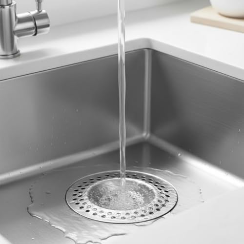 Alternative view of Paslanmaz Çelik Lavabo Süzgeci 7 cm – Mutfak ve Banyo Gideri İçin Tıkanma Önleyici Metal Süzgeç