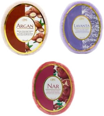 Alternative view of 3’lü Hediye Sabun Seti – Lavanta, Nar ve Argan Özlü Süngerli Sabun - Duş Sabunu