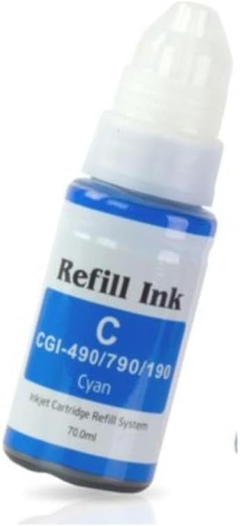 CANON ile uyumlu GI-490C,GI-590C Mavi Mürekkep 70ml./Sise