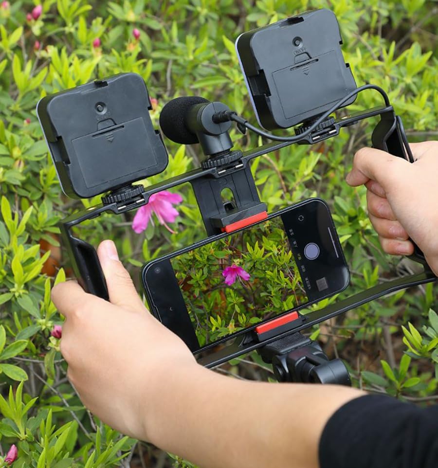 Alternative view of ayex AX-PC3 Telefon Cage Rig | Çoklu Hot Shoe ve 1/4” Vida Bağlantılı | Vlog, Video ve Canlı Yayın Telefon Kafesi