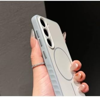 - Galaxy S25 FE ile uyumlu Kılıf Kamera Korumalı MagSafe ile uyumlu Şarj Özellikli Yumuşak Kenarlı Mat Tea Kapak - Siyah