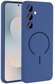 - Galaxy A17 ile uyumlu - A26 Kılıf Lansman MagSafe ile uyumlu Kamera Korumalı içi Kadife Yumuşak Silikon - Lacivert